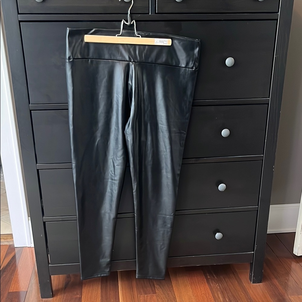 Black Faux Leather Leggings